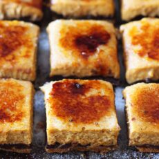 Creme Brule Pumpkin Chocolate Cheesecake Bars