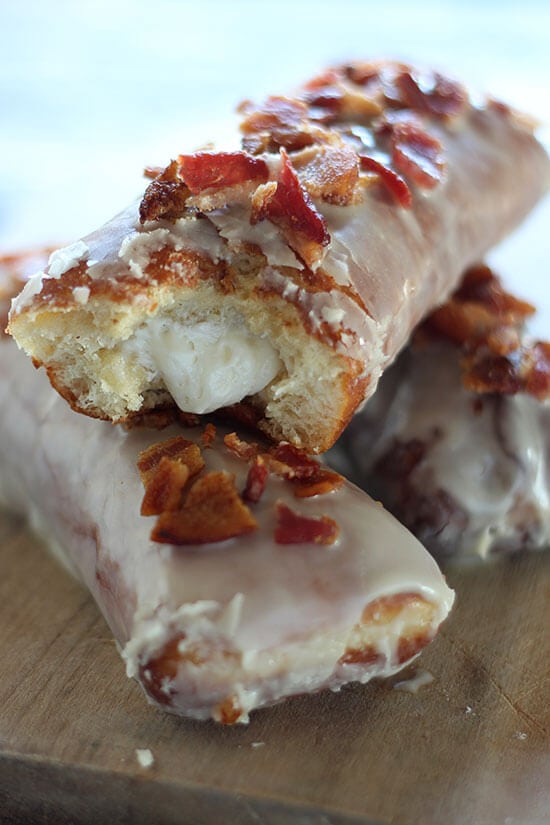 Maple Bacon Bars with Bourbon Cream Filling