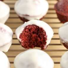Baked Red Velvet Donut Holes