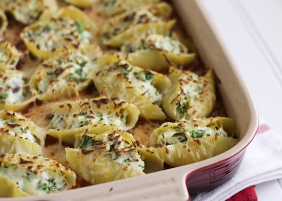 Spinach Mushroom Ricotta Stuffed Shells Handle The Heat