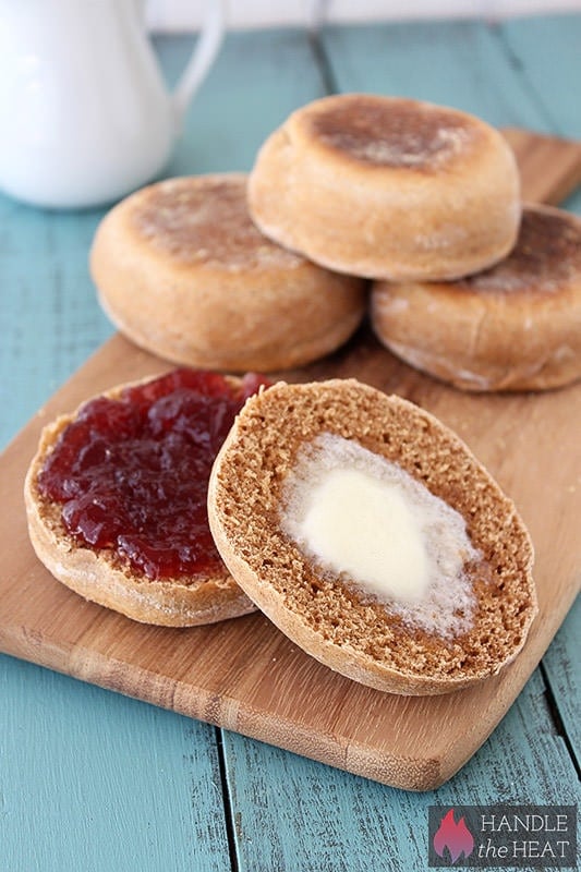 Homemade Whole Wheat English Muffins