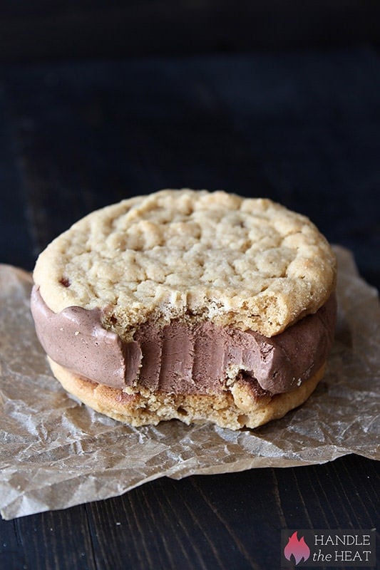 Peanut Butter Cup Ice Cream Sandwiches