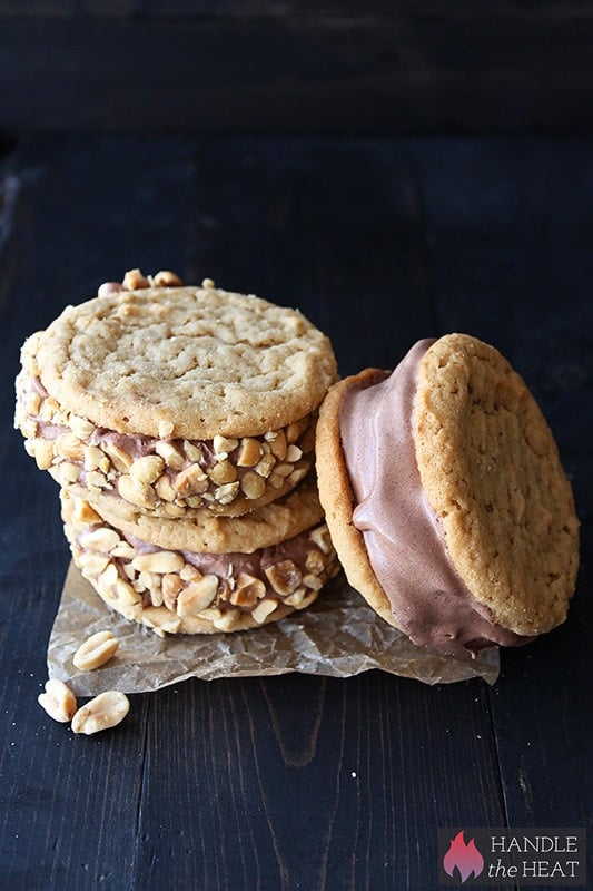 Peanut Butter Cup Ice Cream Sandwiches