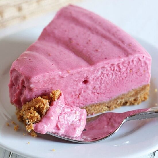 No Bake Frozen Raspberry Pie | Easy Raspberry Pie Recipes On Pi Day