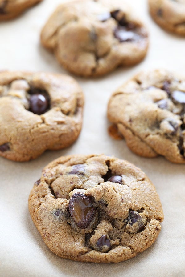 Butterscotch Browned Butter Chocolate Chip Cookies are ridiculously flavorful and chewy with crisp edges and an ooey gooey center.