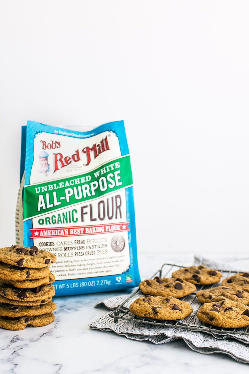 Easy browned butter pumpkin spice chocolate chip cookies are a fall favorite!