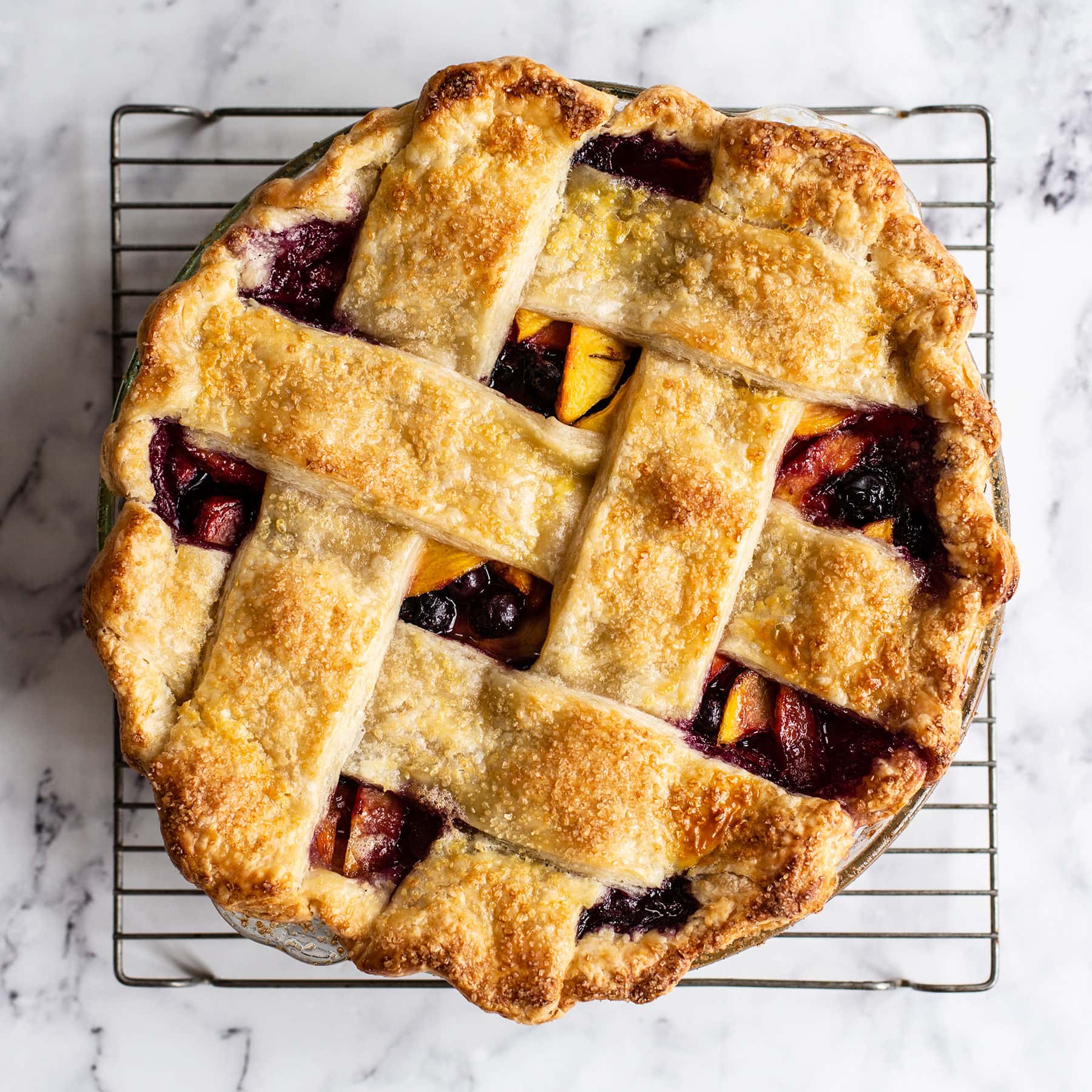 Blueberry Peach Pie Handle The Heat